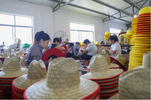 河南省清丰县 草帽编出 致富路