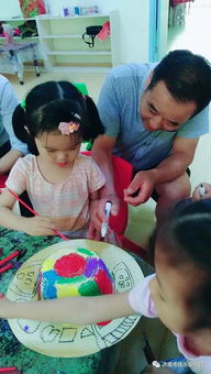佳乐幼儿园美术特色亲子活动 制作草帽